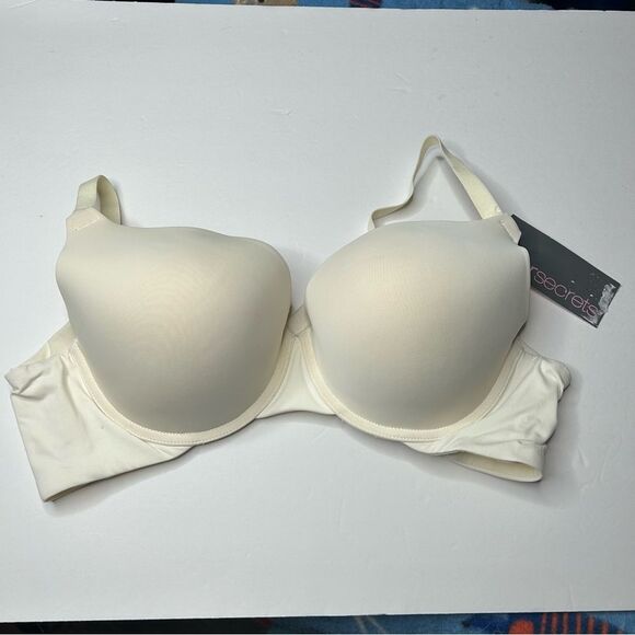 New Inner Secrets Cream Lined Molded Cup Bra 42B - Picture 7 of 7